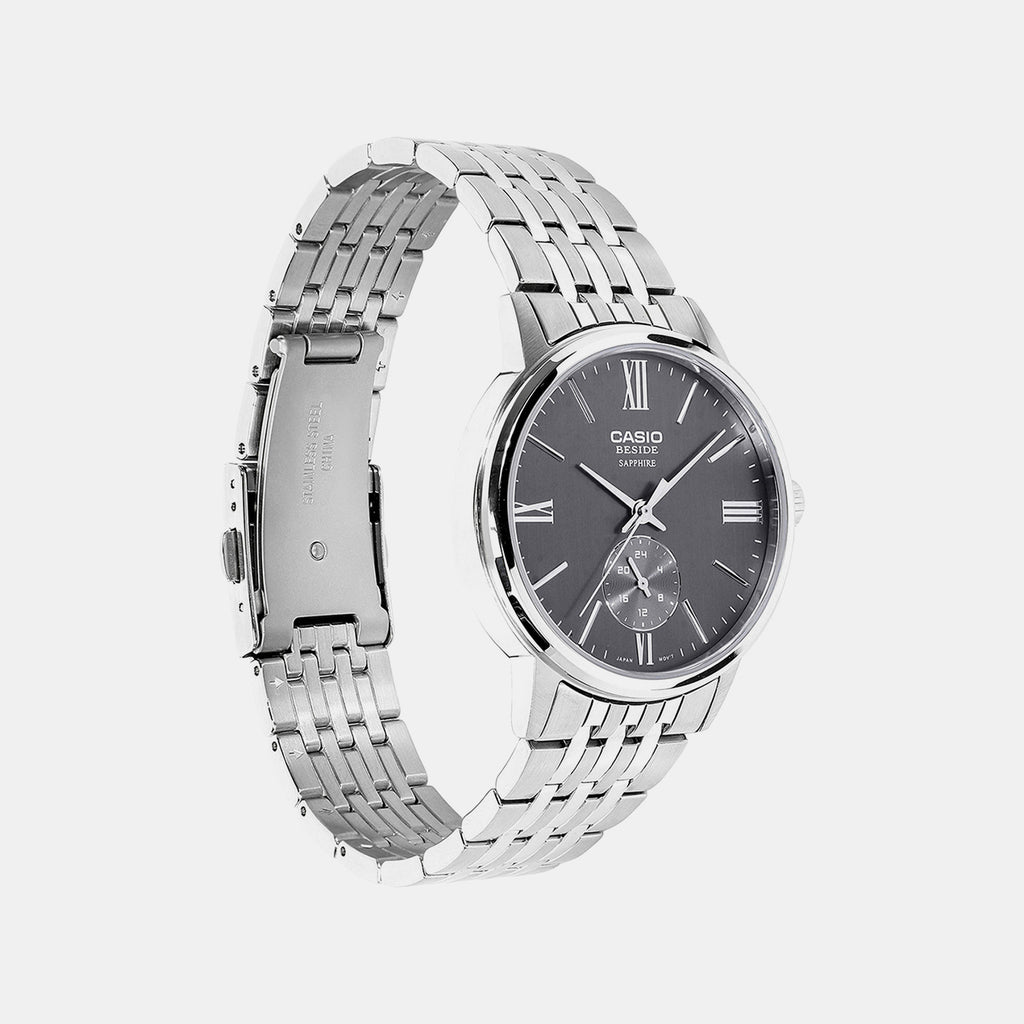 Enticer Men Quartz Silver Dial Analog Stainless Steel Watch A2537