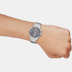 Enticer Men Quartz Silver Dial Analog Stainless Steel Watch A2537