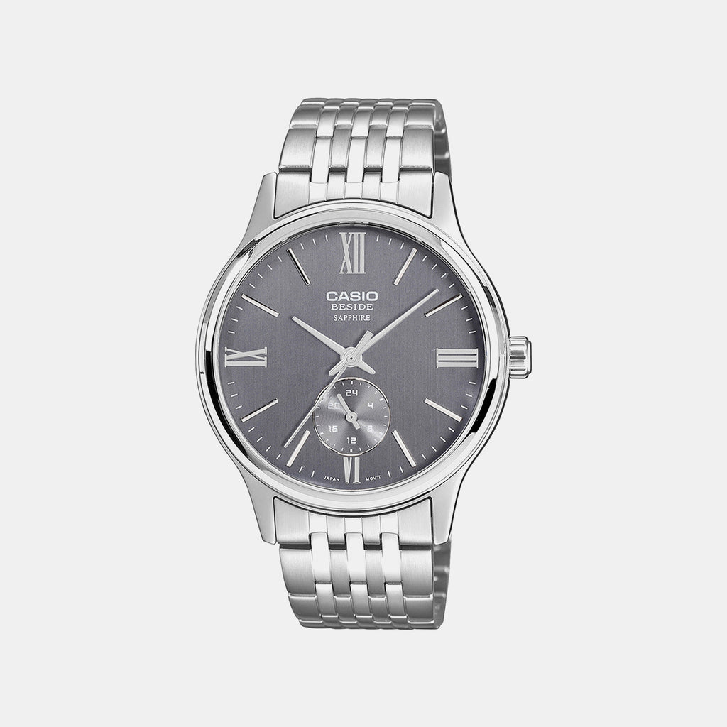 Enticer Men Quartz Silver Dial Analog Stainless Steel Watch A2537