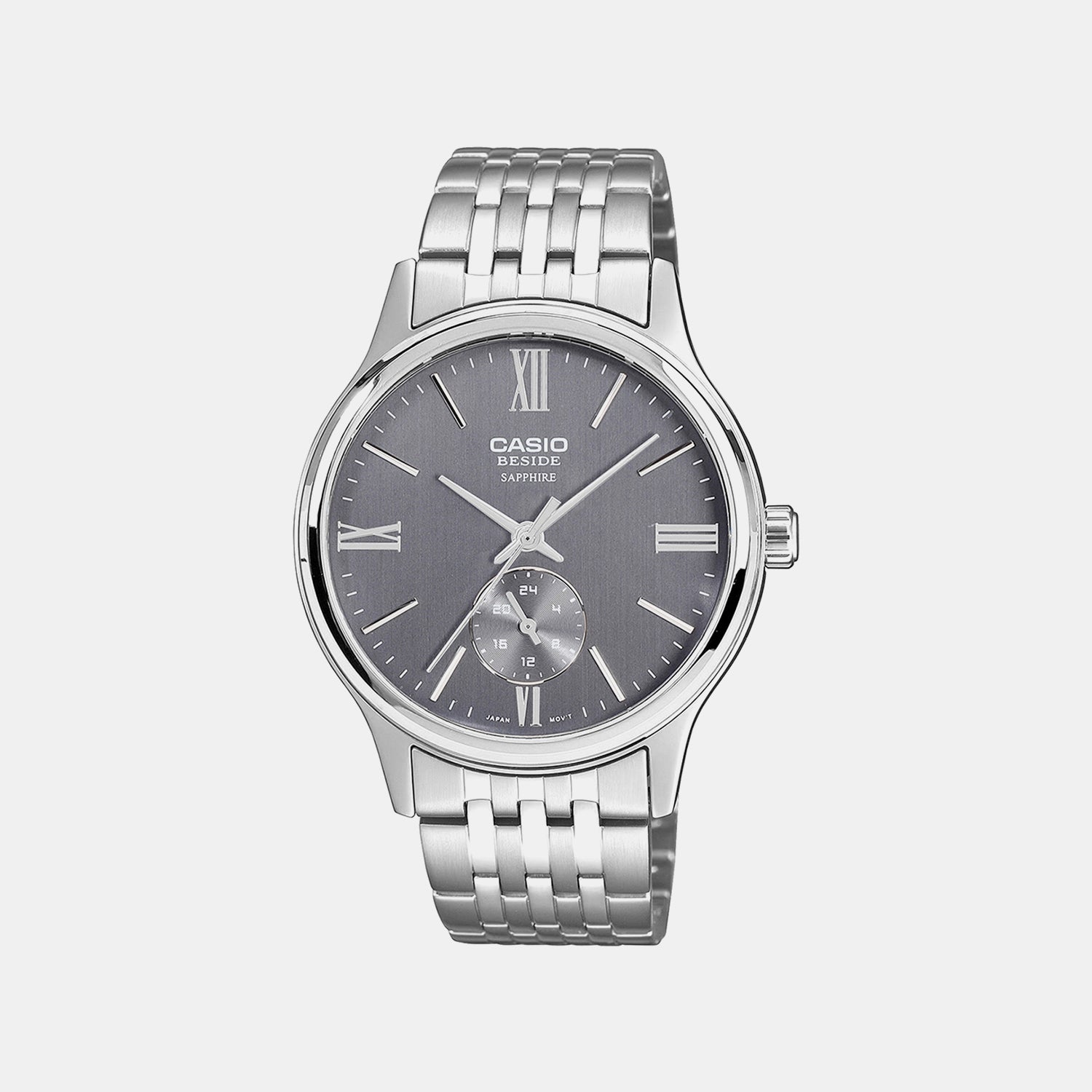 Enticer Men Quartz Silver Dial Analog Stainless Steel Watch A2537