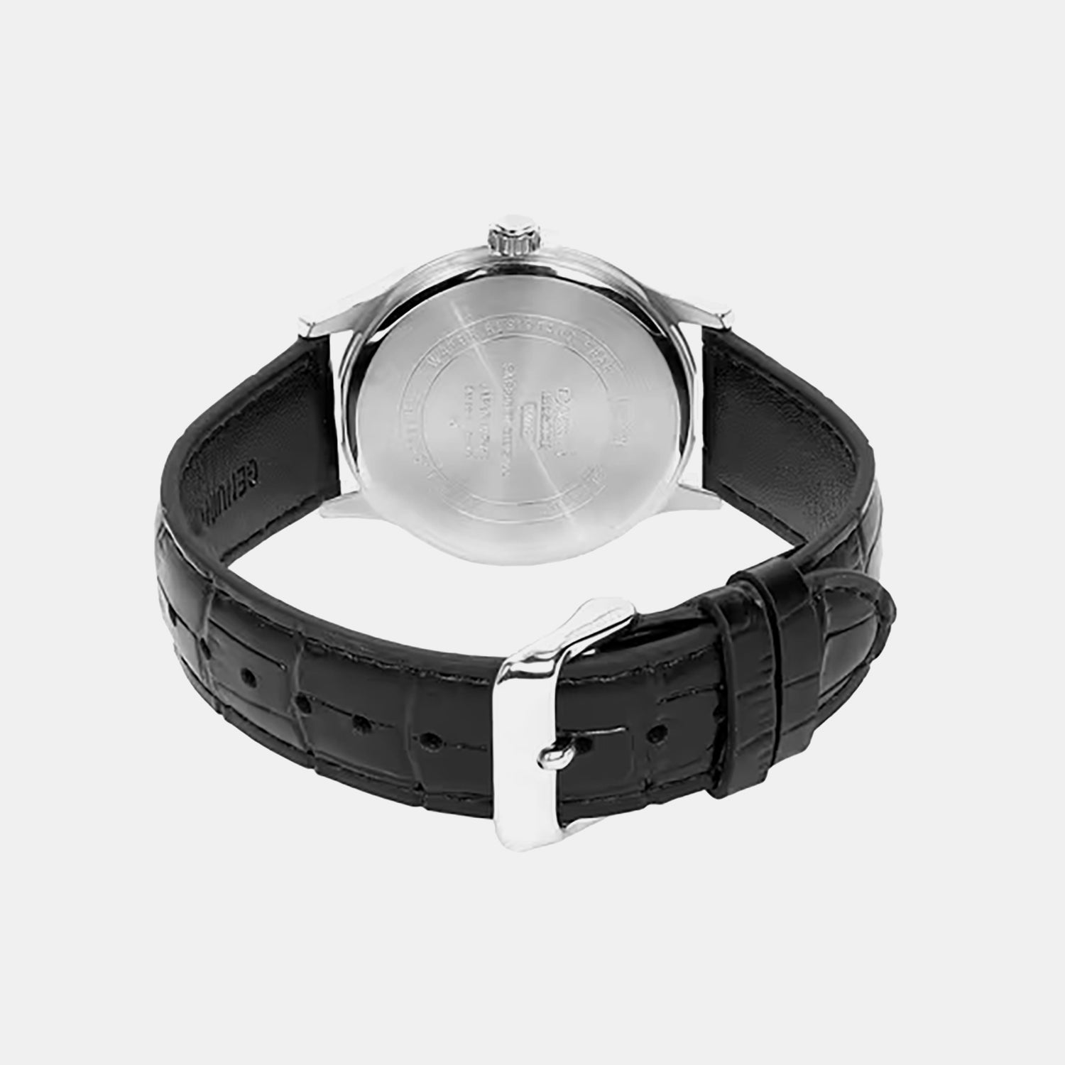 Men Quartz Black Dial Analog Leather Watch A2538
