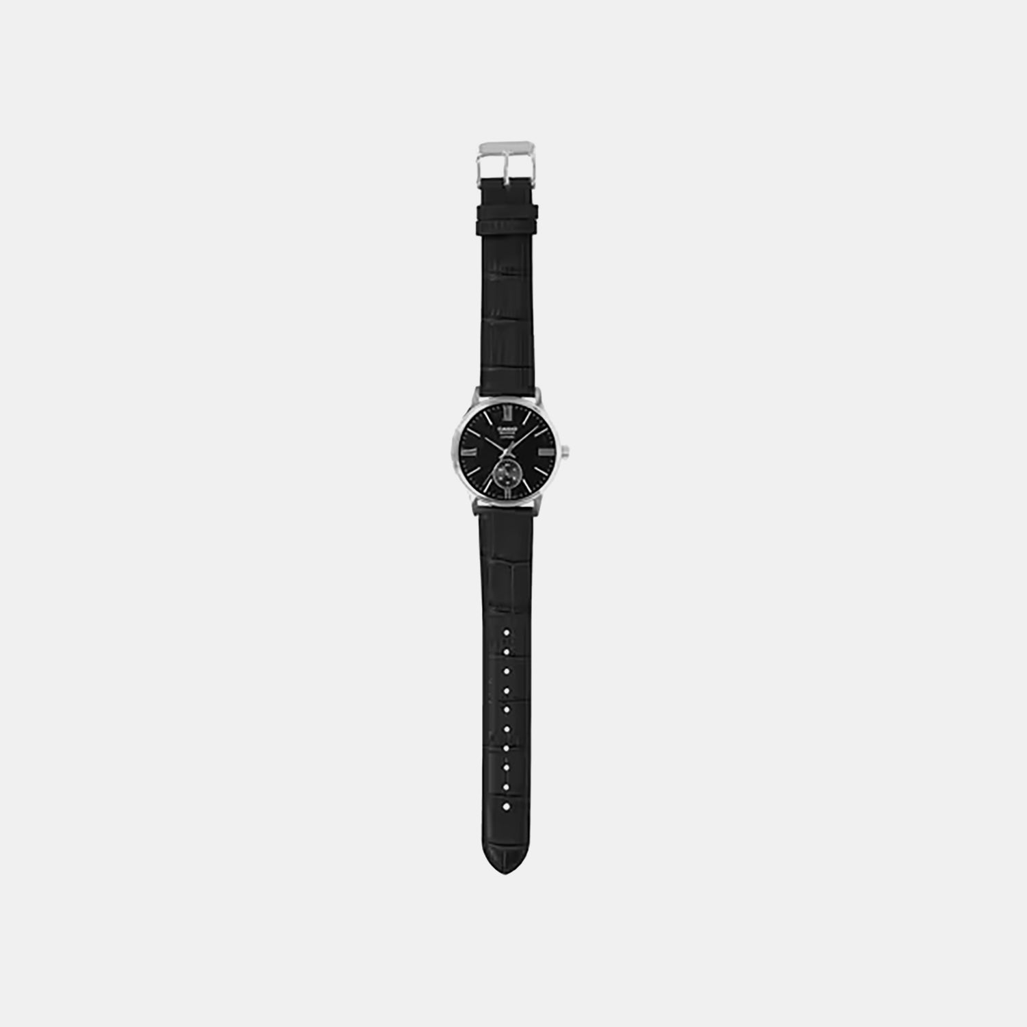 Men Quartz Black Dial Analog Leather Watch A2538