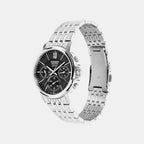 Entice Men Quartz Black Dial Analog Stainless Steel Watch A2540