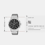 Entice Men Quartz Black Dial Analog Stainless Steel Watch A2540