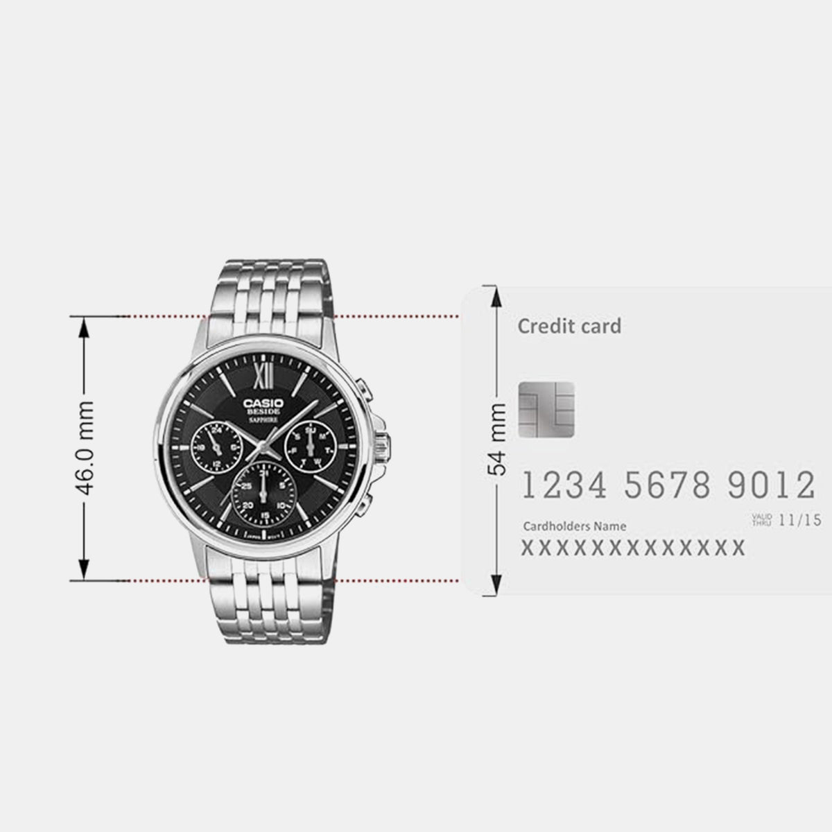 Enticer Men Quartz Black Dial Analog Stainless Steel Watch A2540