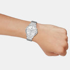 Men Quartz White Dial Chronograph Stainless Steel Watch A2542