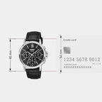 Enticer Men Quartz Black Dial Analog Leather Watch A2544