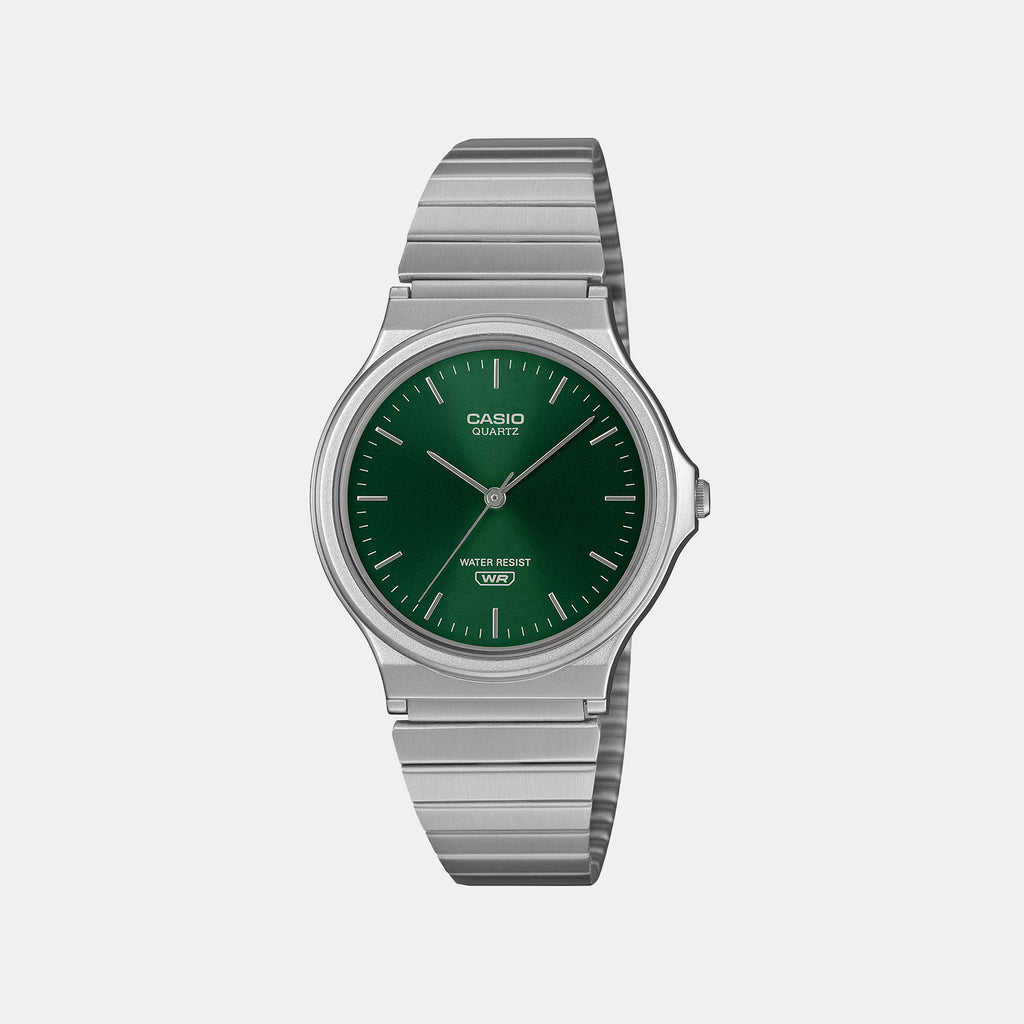 Women Quartz Green Dial Analog Stainless Steel Watch MQ-24DA-3A A2552