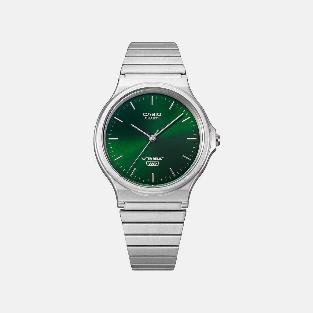 Women Quartz Green Dial Analog Stainless Steel Watch MQ-24DA-3A A2552