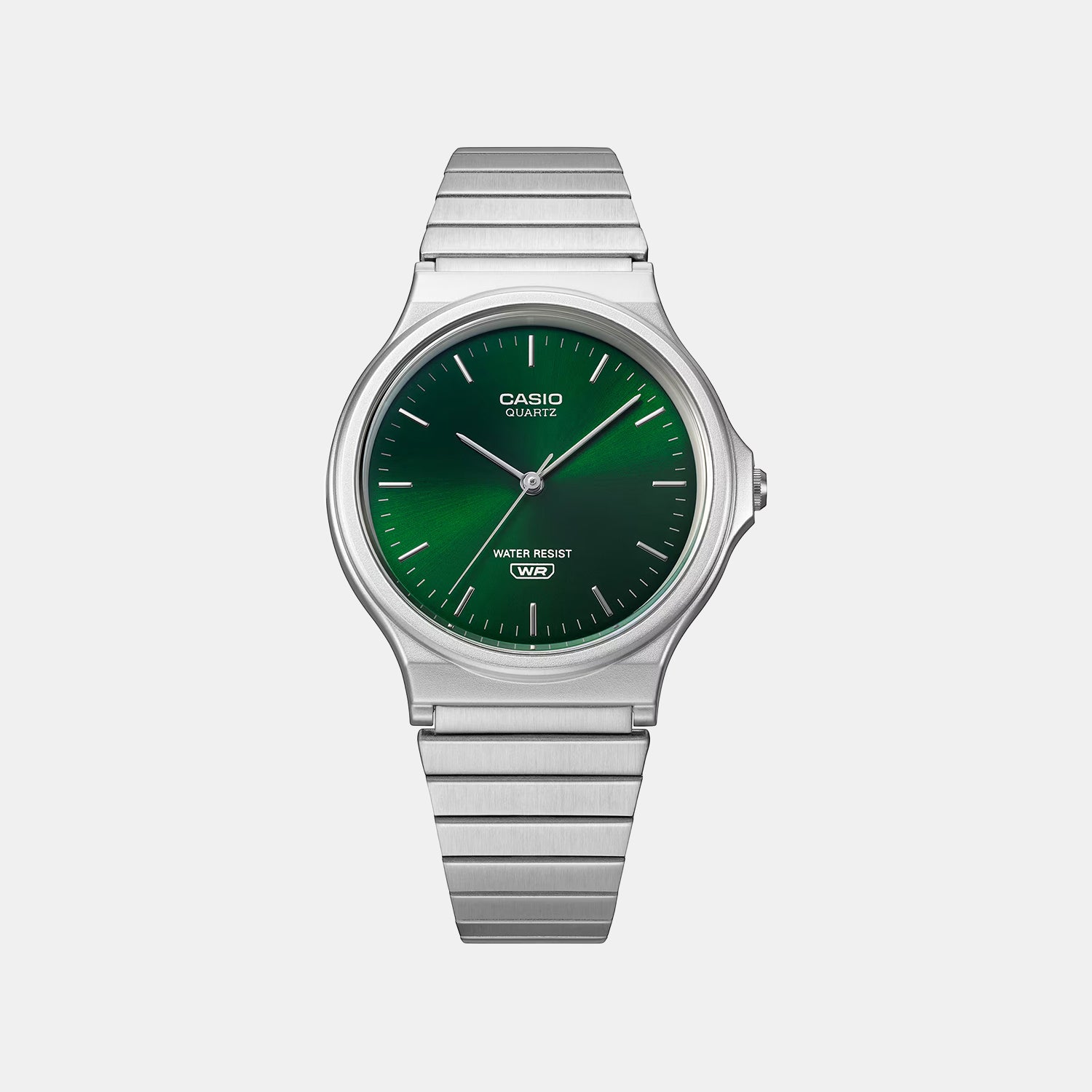Women Quartz Green Dial Analog Stainless Steel Watch MQ-24DA-3A A2552