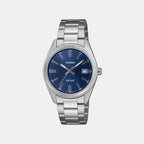 Unisex Quartz Blue Dial Analog Stainless Steel Watch A2564
