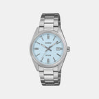 Unisex Quartz Blue Dial Analog Stainless Steel Watch A2565