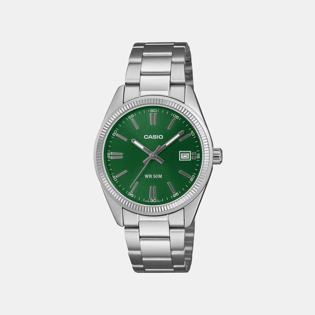 Women Quartz Green Dial Analog Stainless Steel Watch UTP-1302PD-3A1V A2566