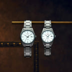 Unisex Quartz White Dial Analog Stainless Steel Watch A2567