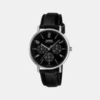 MTP-VT06 Series Men Quartz Black Dial Analog Leather Watch A2570