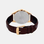 Men Quartz Black Dial Multi-function Leather Watch A2575