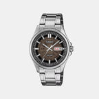 Men Quartz Brown Dial Analog Stainless Steel Watch A2578