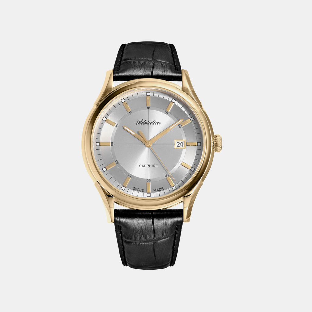 Premiere Men Quartz Grey Dial Analog Leather Watch A2804.1217Q