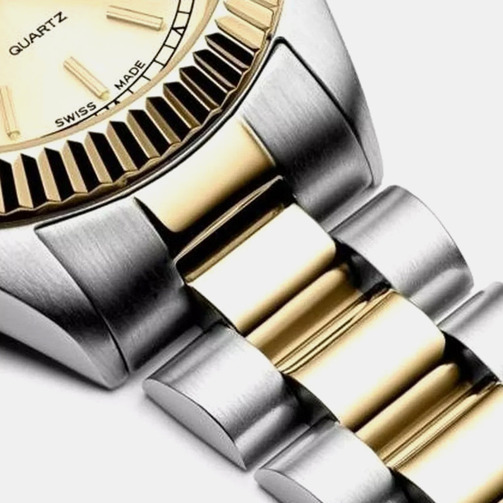 Women Quartz Champagne Dial Analog Stainless Steel Watch A3090.2111QXL