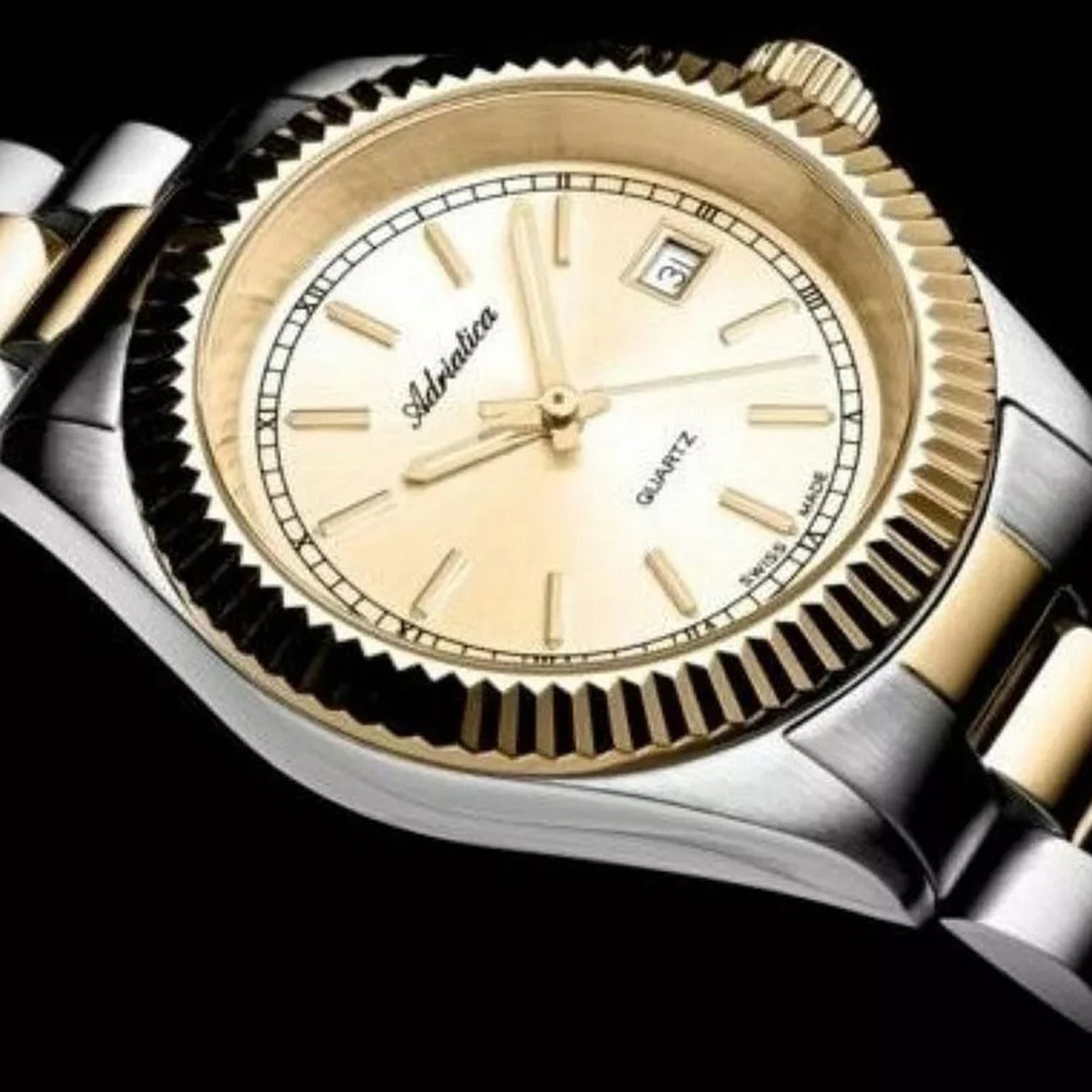 Women Quartz Champagne Dial Analog Stainless Steel Watch A3090.2111QXL