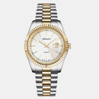 Men Quartz Silver Dial Analog Stainless Steel Watch A1090.2113Q