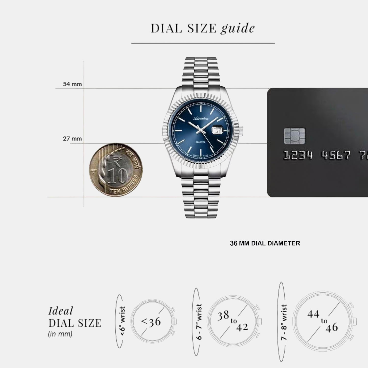 Women Quartz Blue Dial Analog Stainless Steel Watch A3090.5115QXL