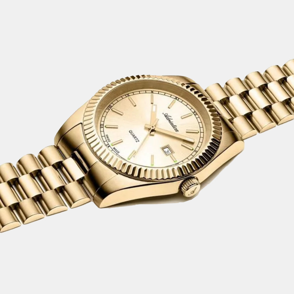 Women Quartz Champagne Dial Analog Stainless Steel Watch A3090.1111Q