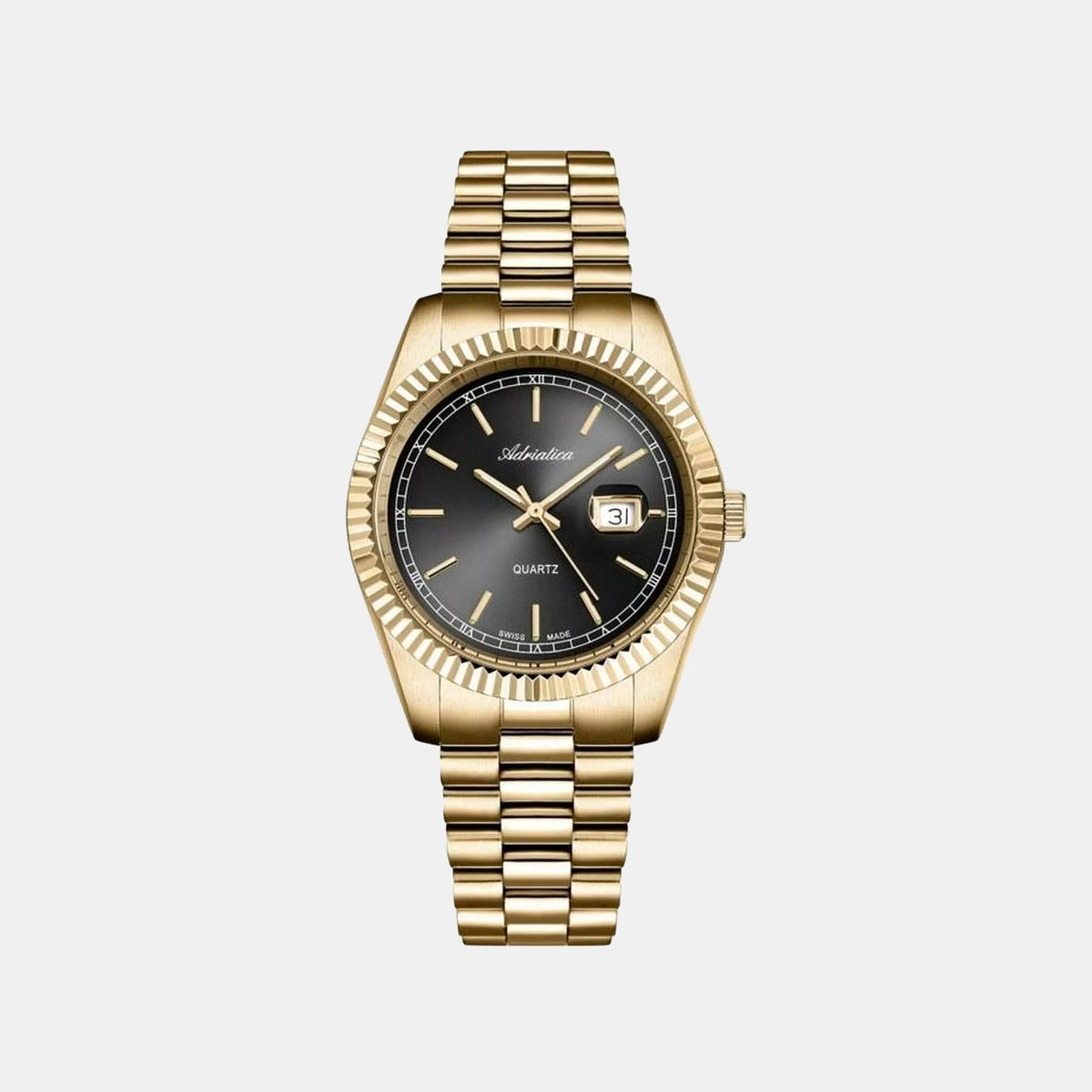 Essence Women Quartz Black Dial Analog Stainless Steel Watch A3090.1116QXL