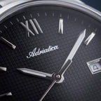 Pairs Women Quartz Black Dial Analog Stainless Steel Watch A3190.5164Q