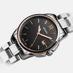 Women Quartz Black Dial Analog Stainless Steel Watch A3190.R166Q