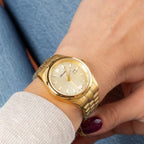 Pairs Women Quartz Champagne Dial Analog Stainless Steel Watch A3198.1111Q