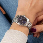 Essence Women Quartz Blue Dial Analog Stainless Steel Watch A3198.5185Q