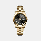 Pairs Women Quartz Black Dial Analog Stainless Steel Watch A3198.1116Q
