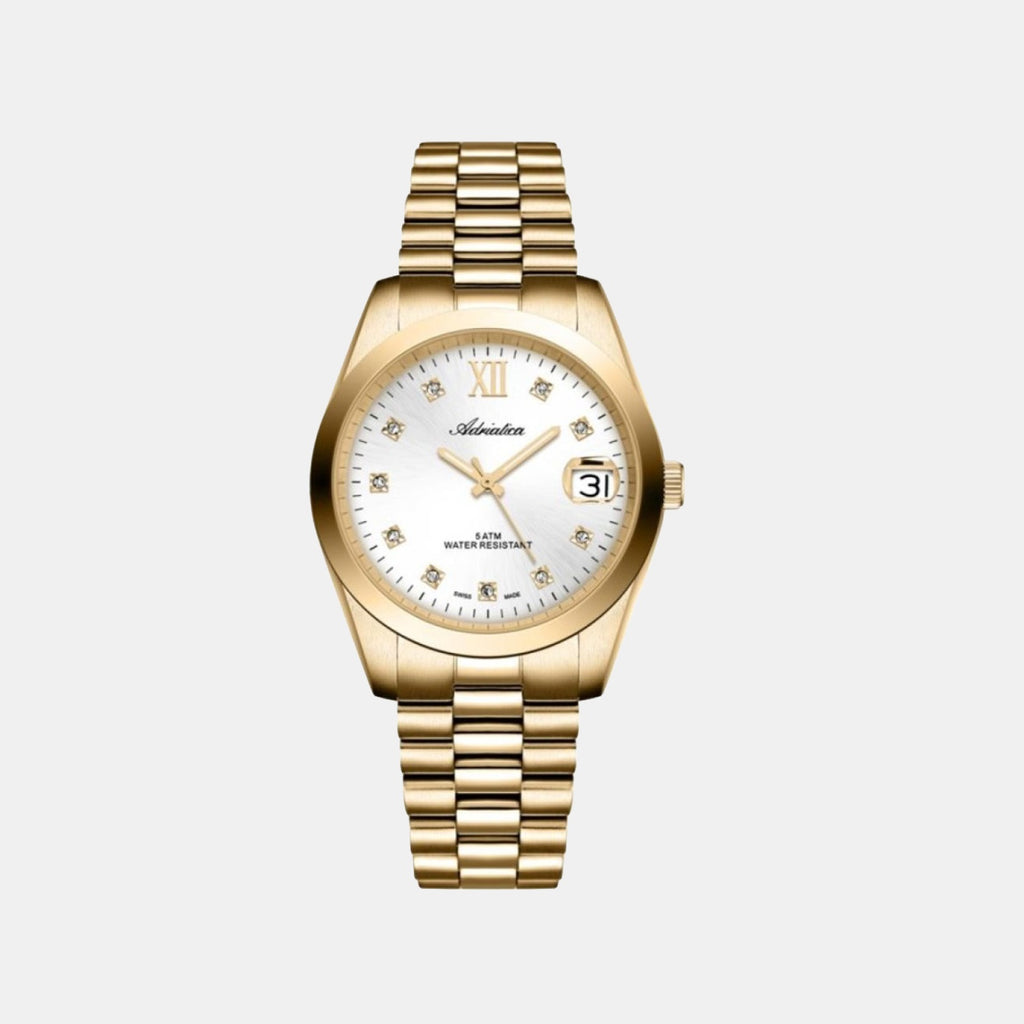 Essence Women Quartz Silver Dial Analog Stainless Steel Watch A3199.1183Q