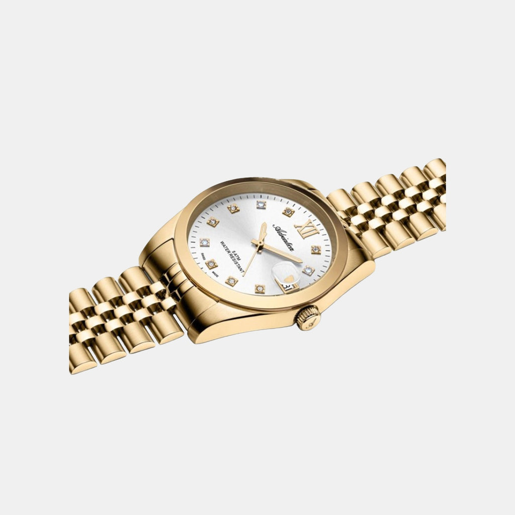 Essence Women Quartz Silver Dial Analog Stainless Steel Watch A3199.1183Q