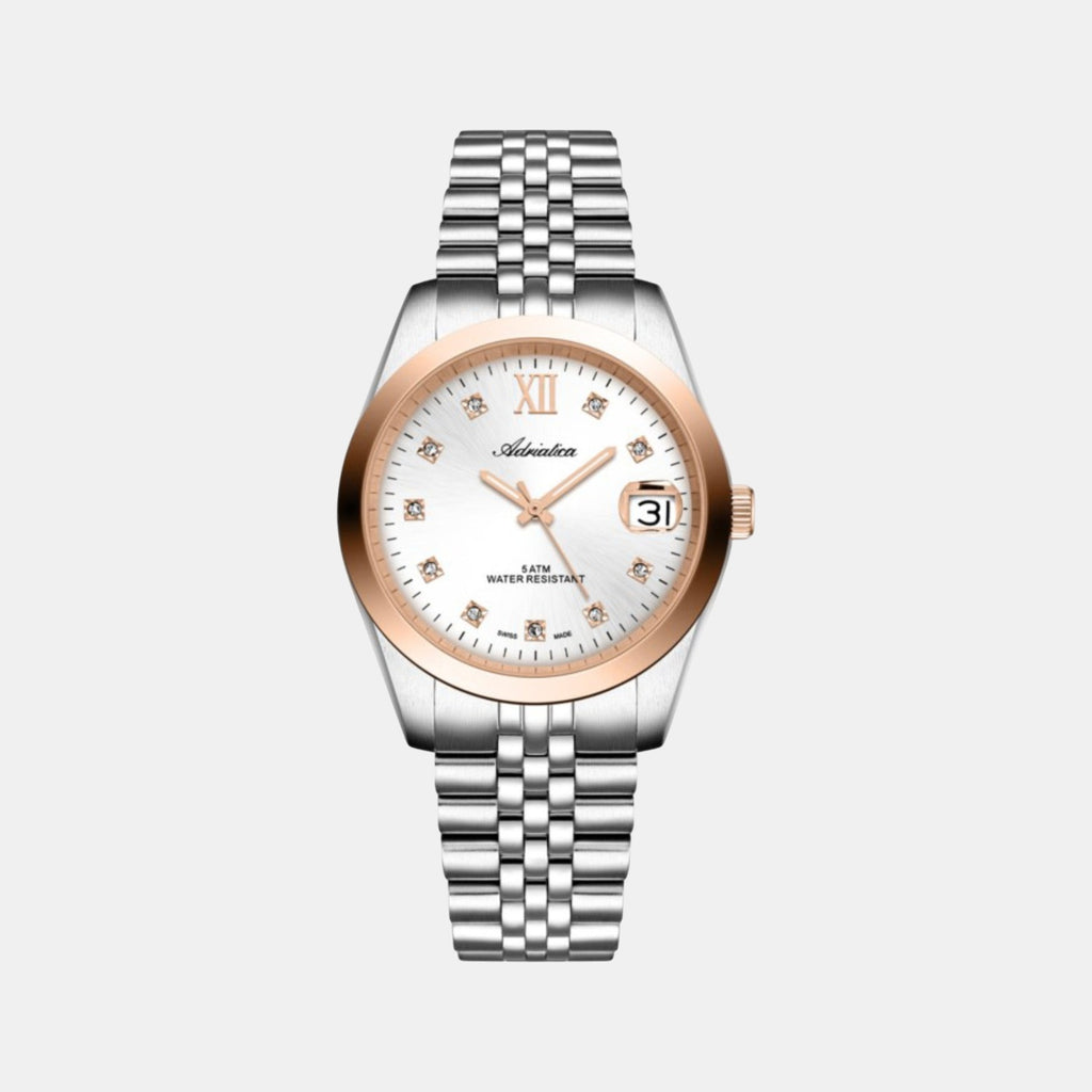 Women Quartz Silver Dial Analog Stainless Steel Watch A3199.R183Q