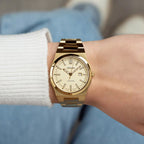 Women Quartz Champagne Dial Analog Stainless Steel Watch A3326.1111Q