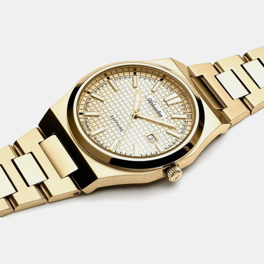 Women Quartz Champagne Dial Analog Stainless Steel Watch A3326.1111Q