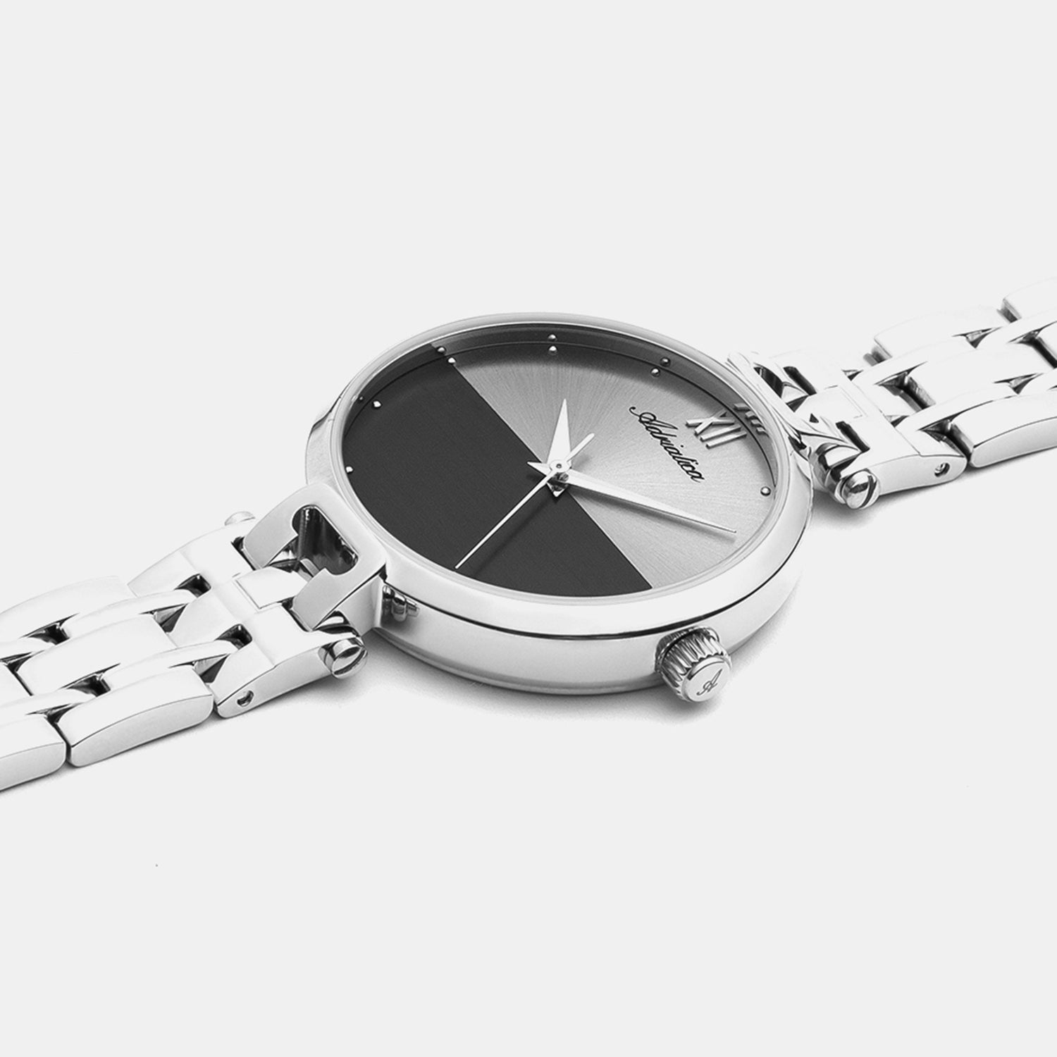 Essence Women Quartz Grey Dial Analog Stainless Steel Watch A3526.5187Q