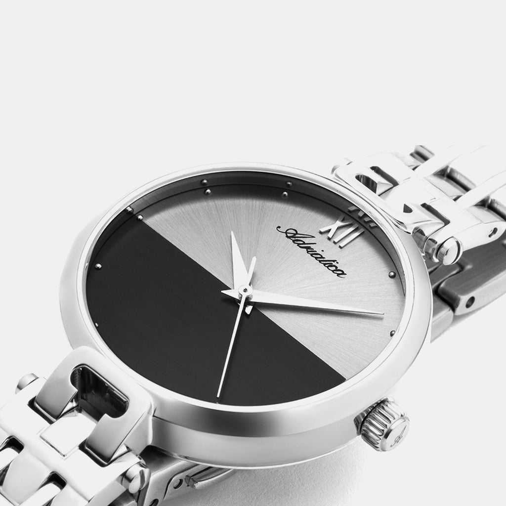 Essence Women Quartz Grey Dial Analog Stainless Steel Watch A3526.5187Q