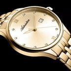 Essence Women Quartz Champagne Dial Analog Stainless Steel Watch A3547.1181Q