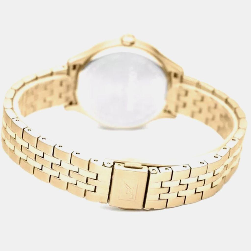Essence Women Quartz Champagne Dial Analog Stainless Steel Watch A3547.1181Q