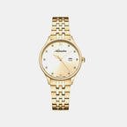 Essence Women Quartz Champagne Dial Analog Stainless Steel Watch A3547.1181Q
