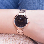 Essence Women Quartz Grey Dial Analog Stainless Steel Watch A3571.9167Q
