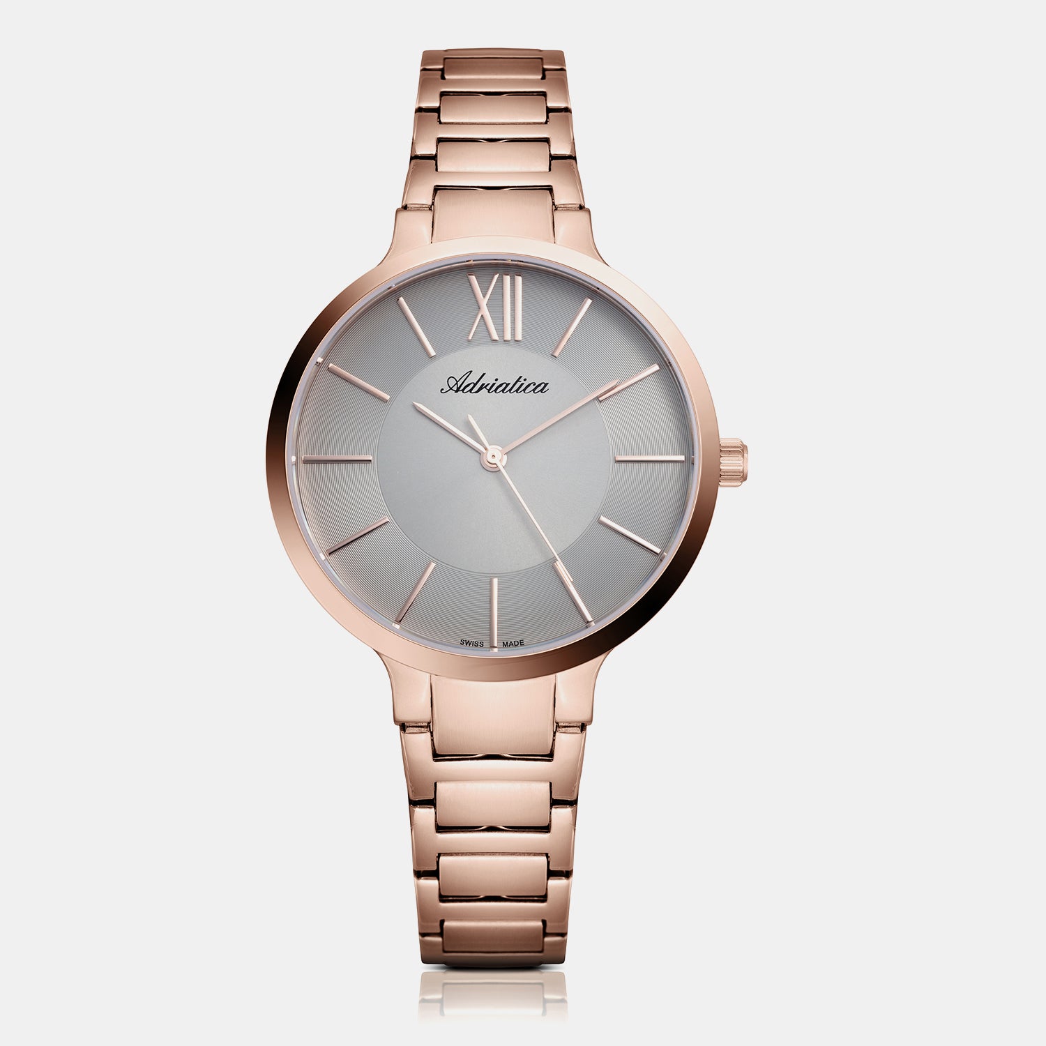 Essence Women Quartz Grey Dial Analog Stainless Steel Watch A3571.9167Q