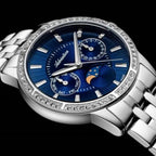Moonphase Women Quartz Blue Dial Multi-Function Stainless Steel Watch A3601.5115QFZ