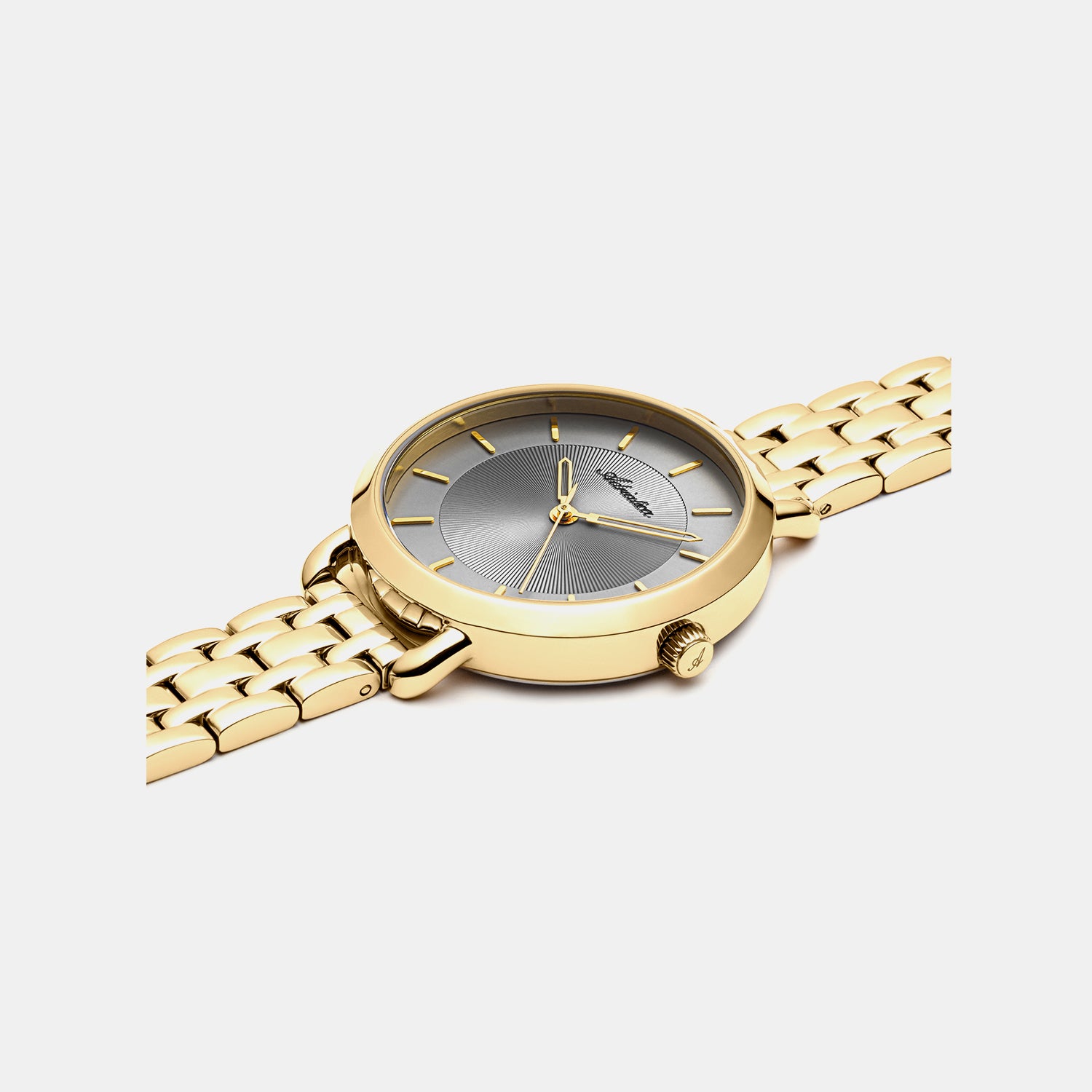 Essence Women Quartz Grey Dial Analog Stainless Steel Watch A3766.1117Q