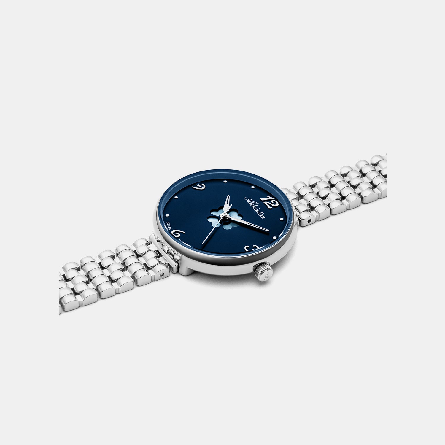 Essence Women Quartz Blue Dial Analog Stainless Steel Watch A3783.5175Q