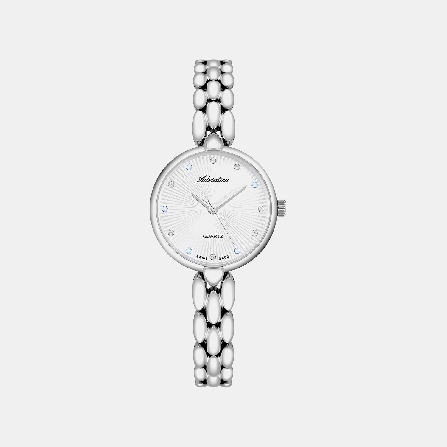 Essence Women Quartz Silver Dial Analog Stainless Steel Watch A3788.5143Q