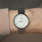 Essence Women Quartz Silver Dial Analog Stainless Steel Watch A3791.5123Q